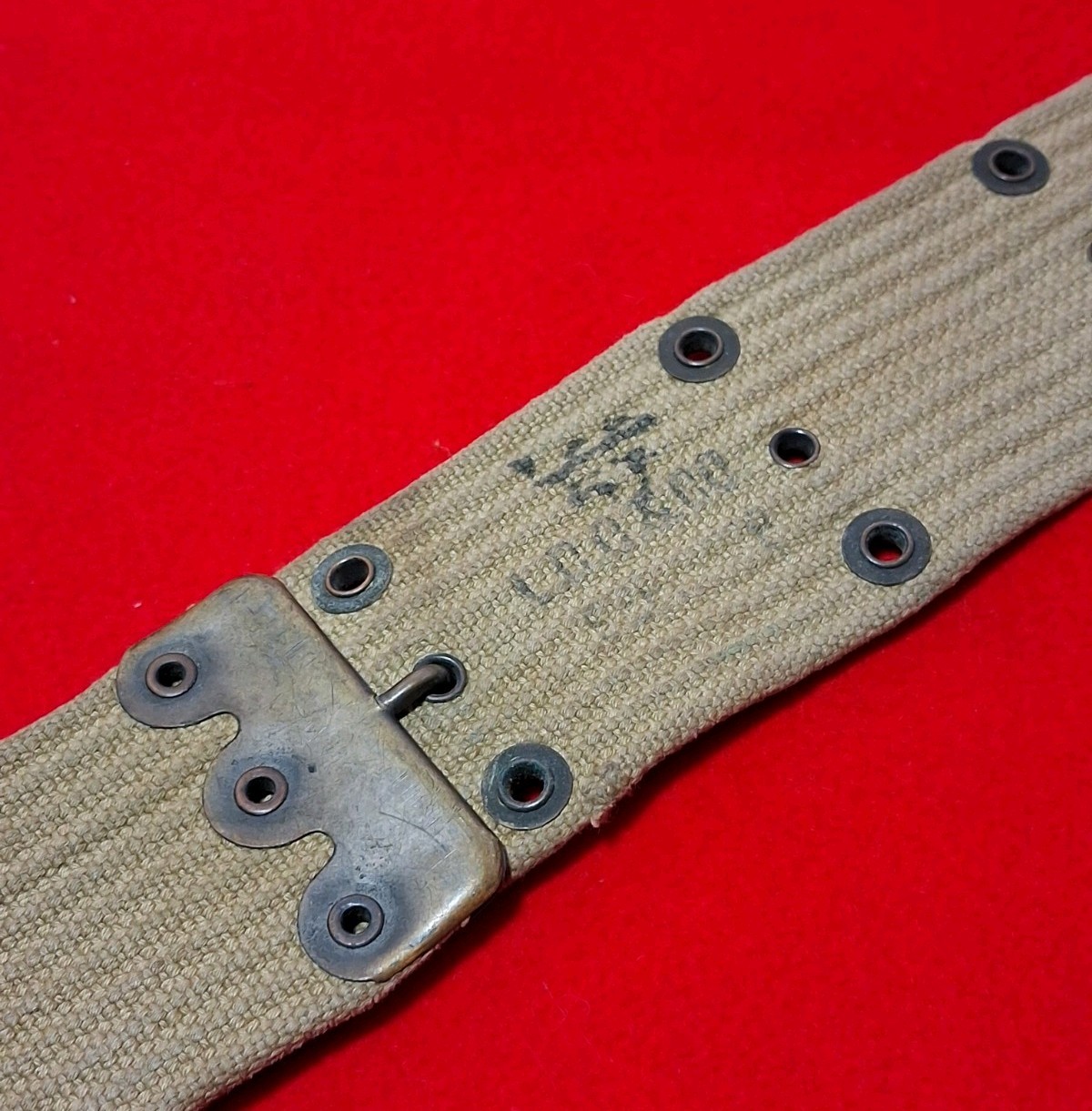 Original WWI US Combat Belt M1912 WW1 L.C.C. & Co 1918 Army AEF VG