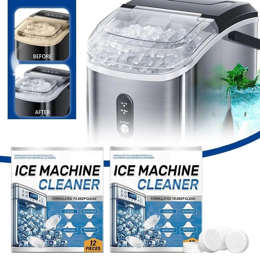 Ice Machine Cleaner Tablets 12 Pack Ice Maker Descaler Deodorizer Universal