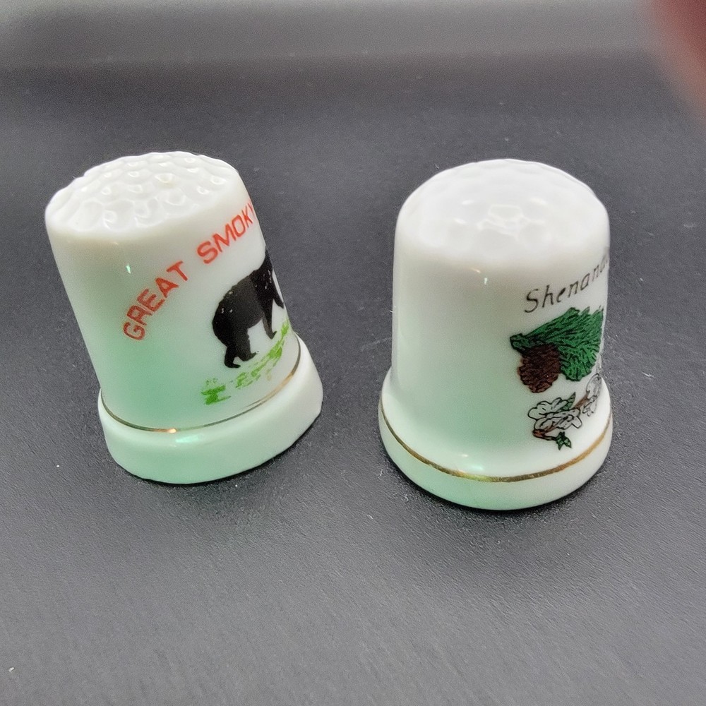 8 Collectible Thimbles From Various Destinations