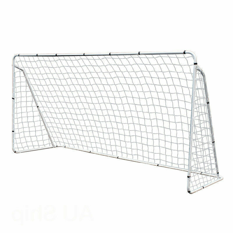 12 x 6' Portable Soccer Goal Net Steel Post Frame Backyard Football Training Set
