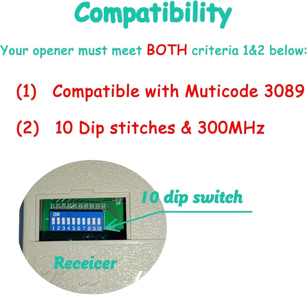 4Pcs For 3089 multi-code multicode 308911 Linear MCS308911 300mhz Button Remote