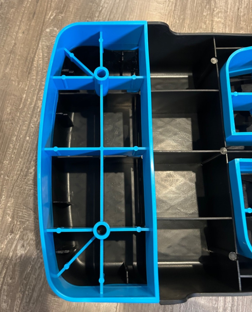 The Step Original Aerobic Step Platform Blue w/ Risers Adjustable 26x11