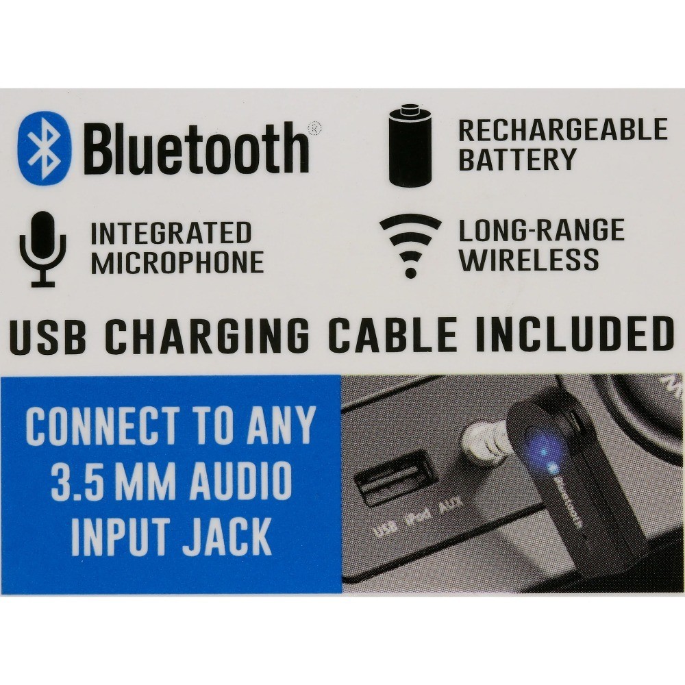 Wireless Bluetooth Hands-Free Car Kit for Music Streaming and Calls