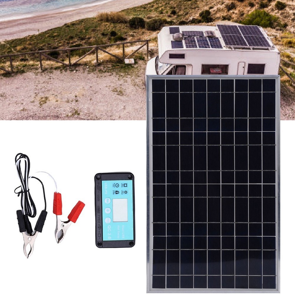 100W Solar Panel Kit,Panels Module 100w With Controller Solar Panel Kit New