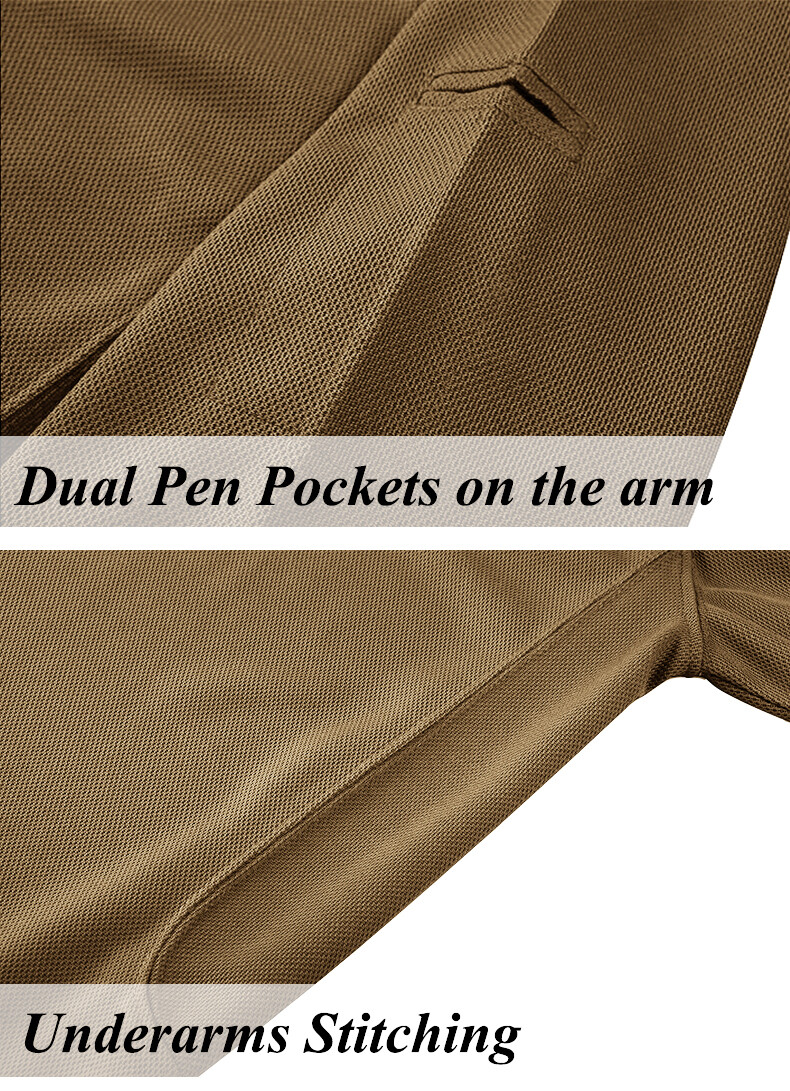 Men's Tactical Polo Shirt Quick Dry Short Sleeve Golf Work Tee