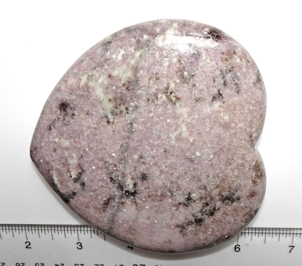 Lepidolite Large Heart Stone sc477