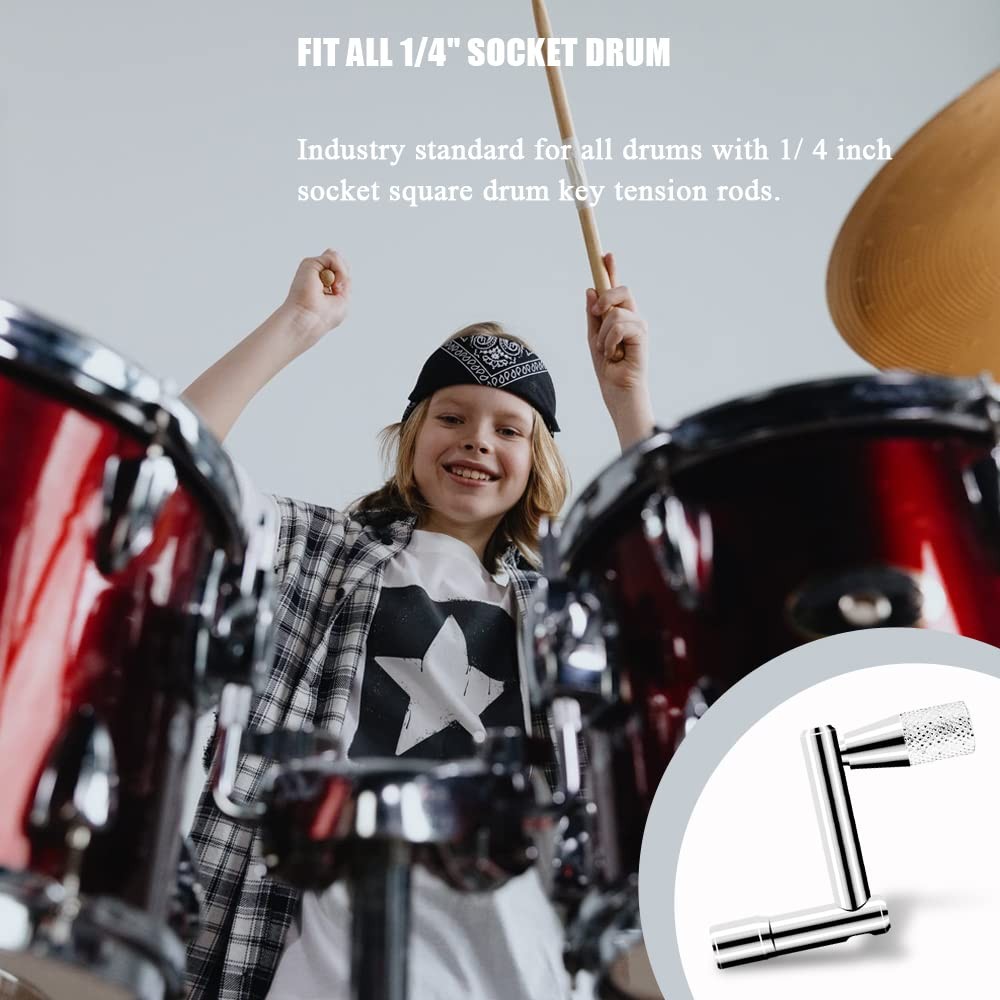 Drum Keys 3-Pack Universal Drum Tuning Key with Continuous Motion Speed Key