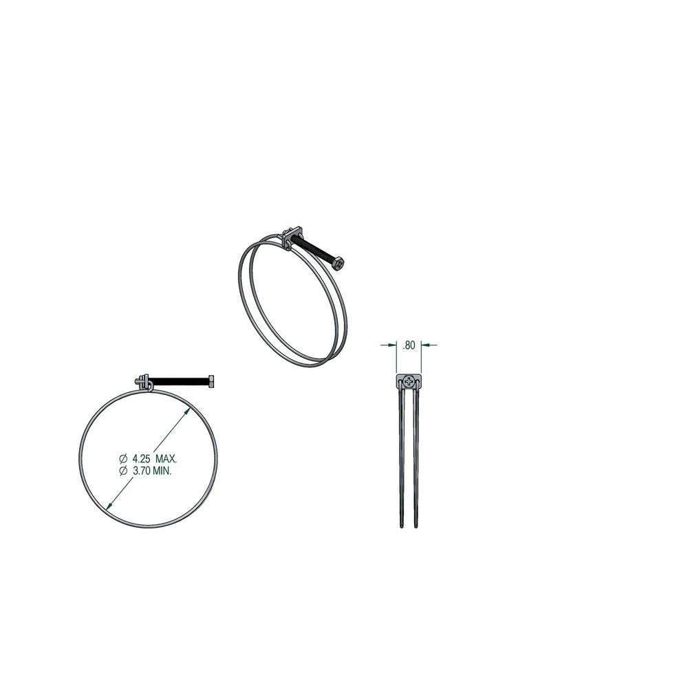 WOODRIVER Hose Clamp 4" Wire