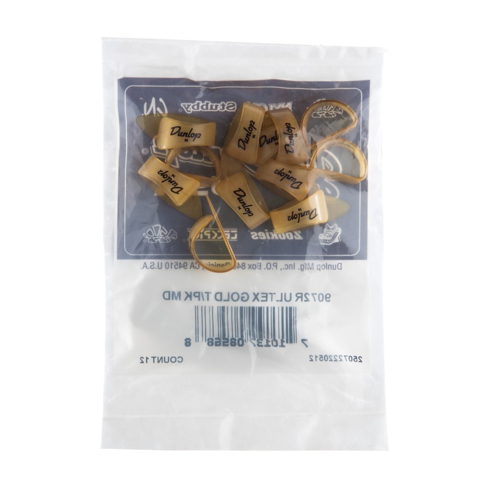 Dunlop Thumb Picks 12 Pack Ultex Gold Medium Guitar and Banjo