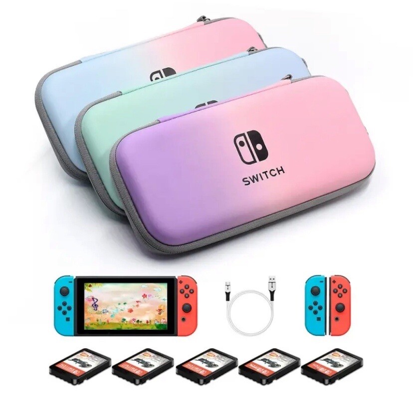 Carrying Case for Nintendo Switch - Blue to Pink
