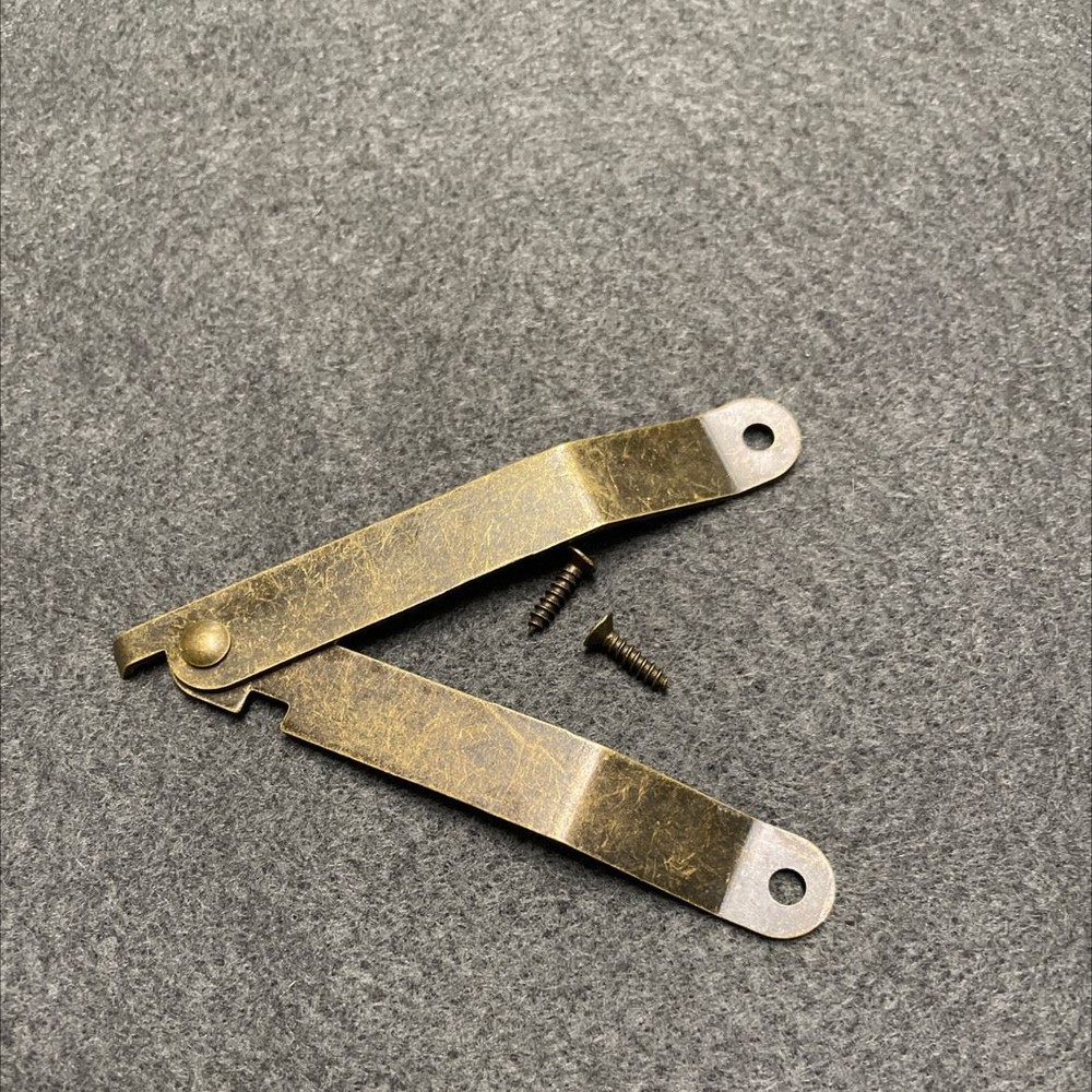 Lid Support Antique Brass w/ Screws