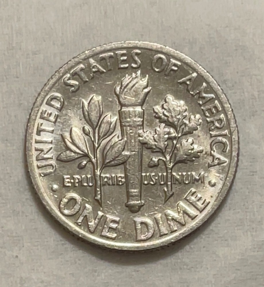 1973 no mint mark dime with DDO error