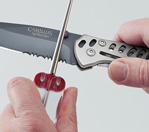 DMT Diafold Diamond Knife Sharpener Serrated 4" Conical Rod Fine Grit w/600 Mesh