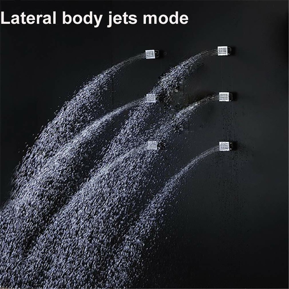 15"x28" Rectangle Ceiling Rainfall Multi Function Shower Head System - Polished