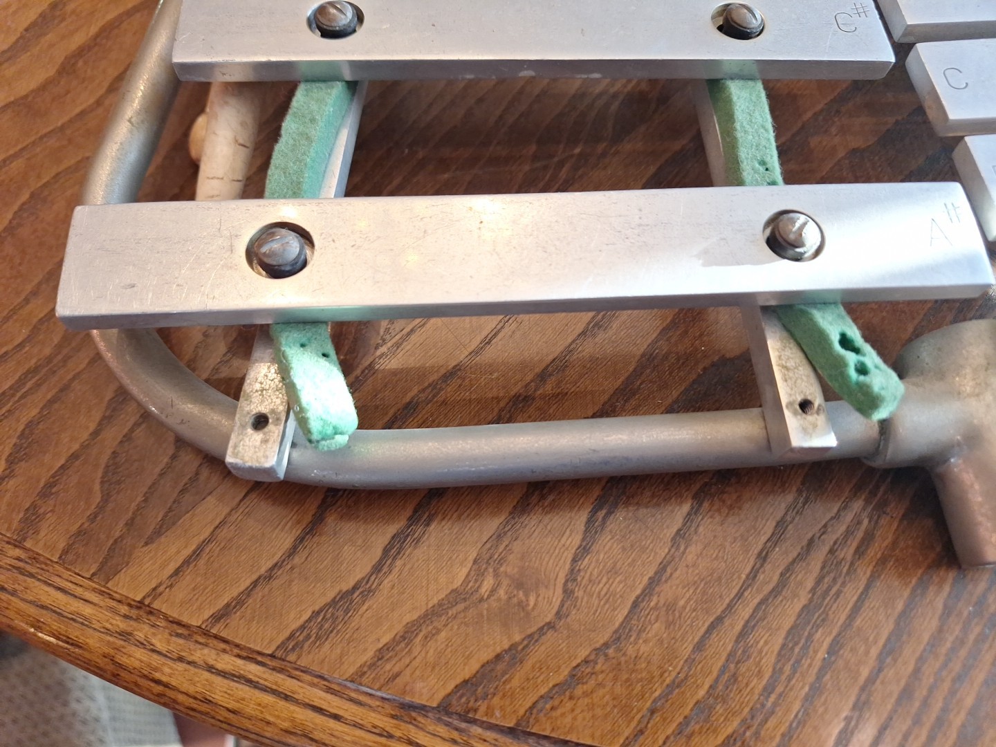 B.F.Kitching & Co Marching Bell Lyra Glockenspiel Xylophone Vintage +Mount Tube*