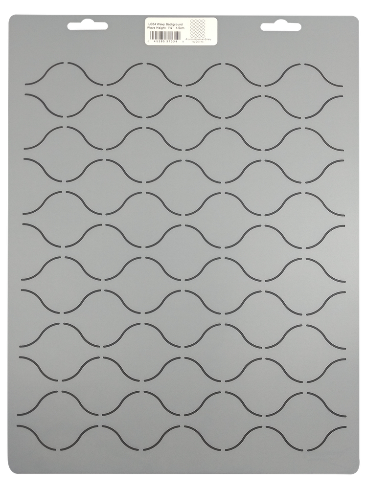 2 Quilting Stencils Wave Border Stencil Wavy Grid Quilt Pattern Stipple Template
