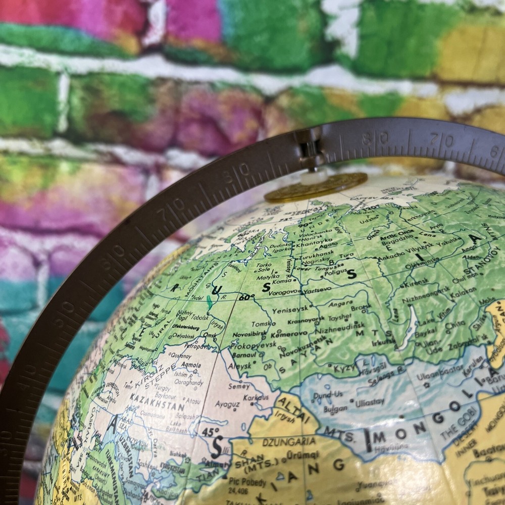 Vintage 12" Globemaster Floor Stand Globe