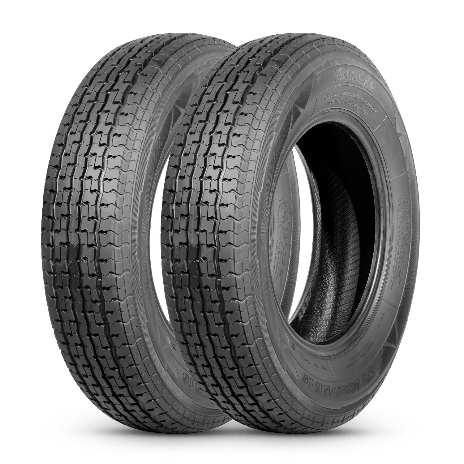 Set 4 ST205/75R15 Trailer Tire 8Ply ST 205 75 15 Load Range D Radial Tyres Tire