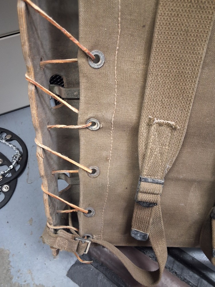 ORIGINAL WWII US ARMY M1944 EQUIPMENT AMMO CARRY PACK BOARD BACKPACK-DATED 1944