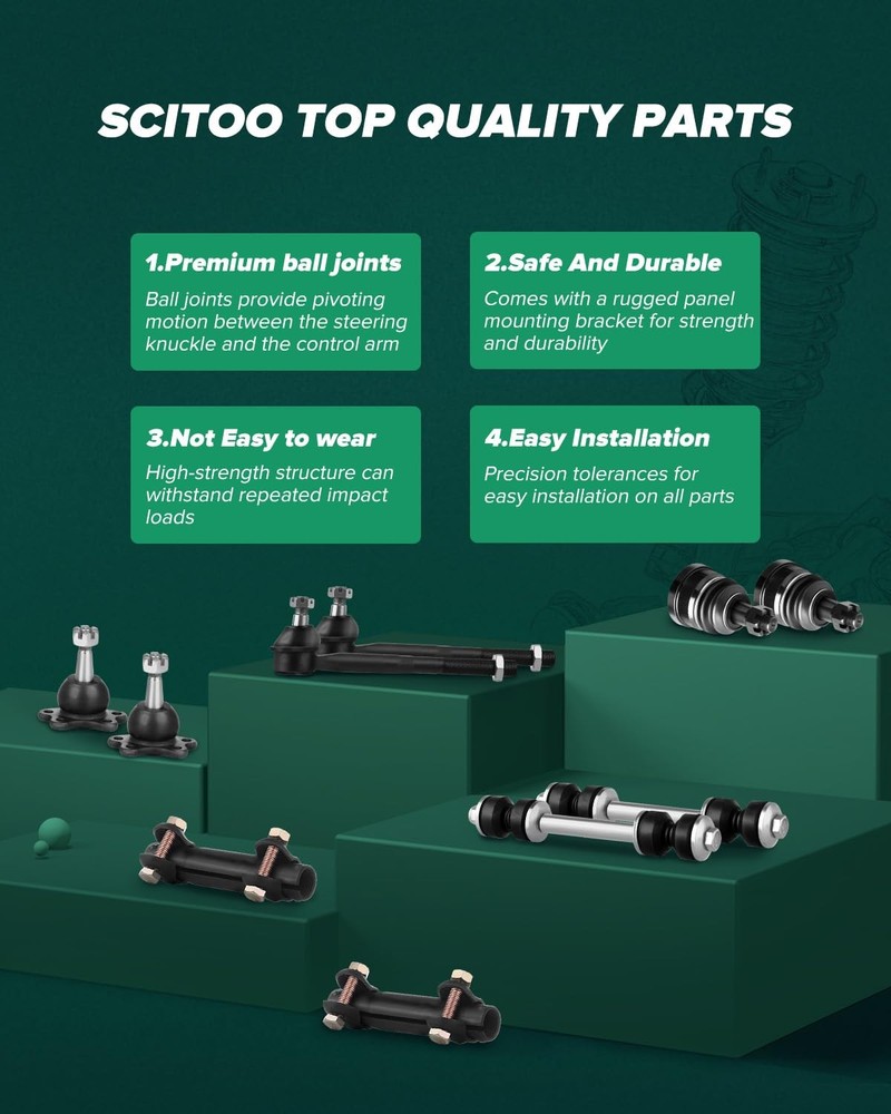 Front Upper Control Arm w/Ball Joint for Dakota Durango 2000-2004 10pc Set