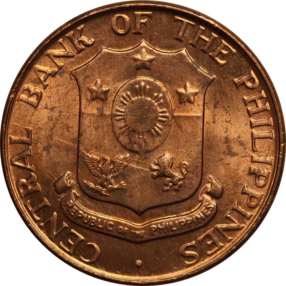 Philippines 1963 1 centavo UNC in archival holder with printed insert