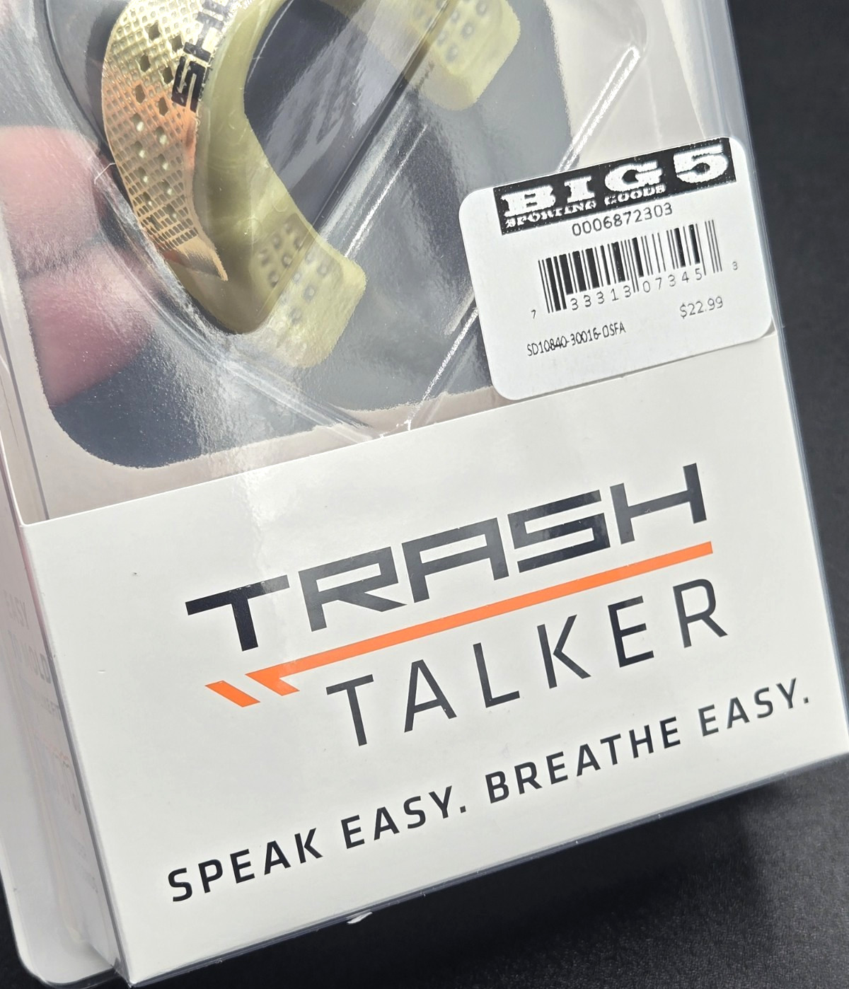 Shock Doctor Trash Talker GOLD Mouthguard Adult 11+ Slim Fit Moldable