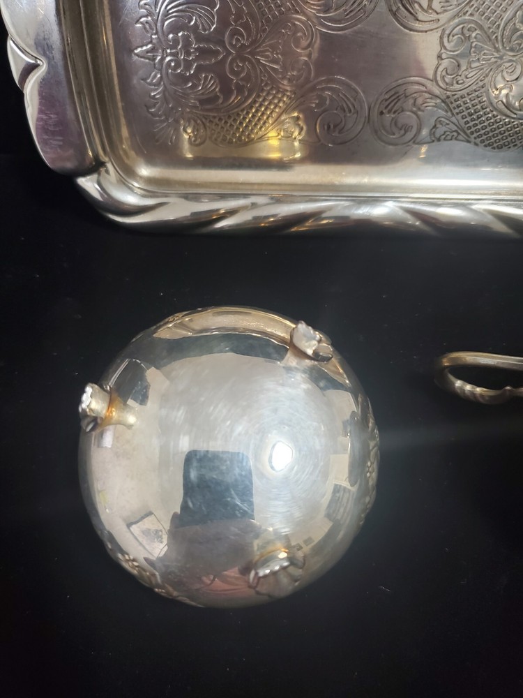 Norwegian Silver Cream and Sugar Service.