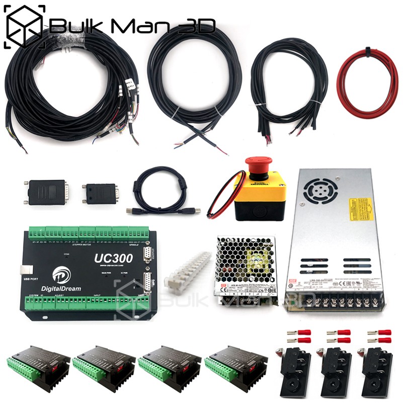 MACH3 USB 4Axis UC300 Controller Kit for QueenBee UltimateBee CNC Router Machine