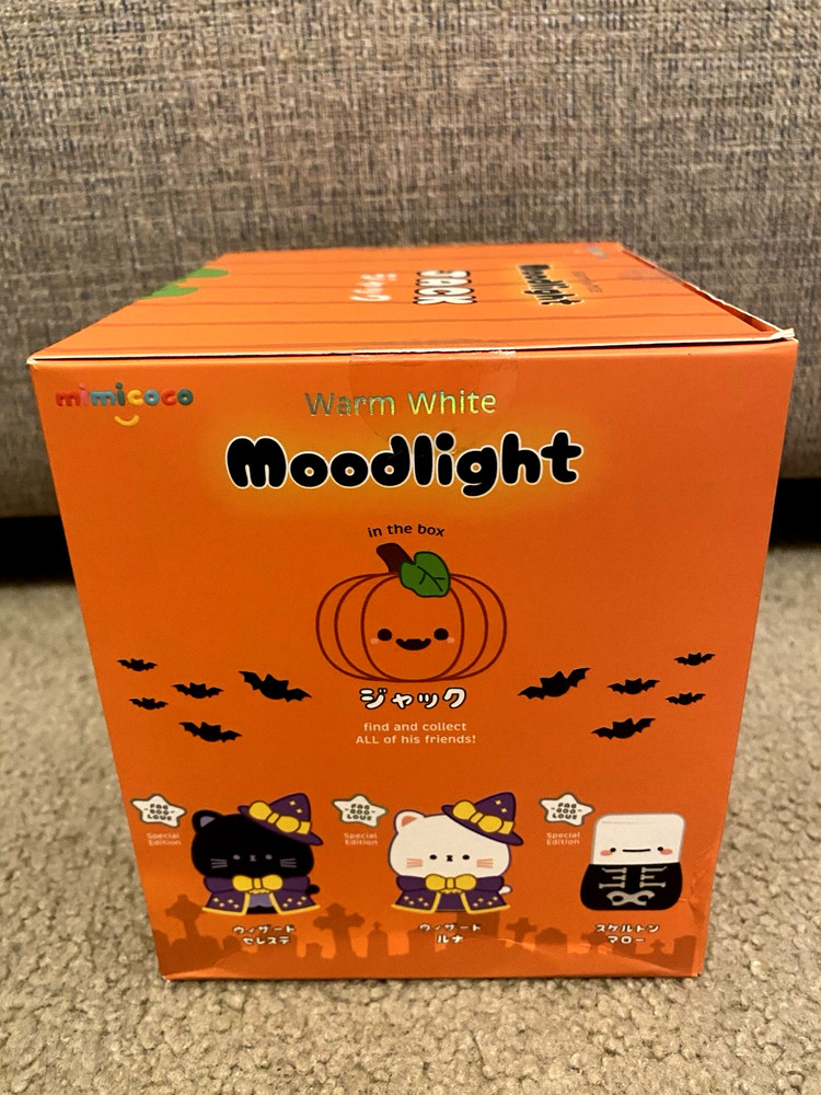 MIMICOCO PUMPKIN JACK MOODLIGHT HALLOWEEN NIGHT LIGHT BATTERY POWERED (NEW)