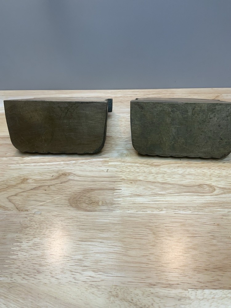 Brass Rustic Blazing Fireplace Solid Brass With Ship On Mantel Bookends