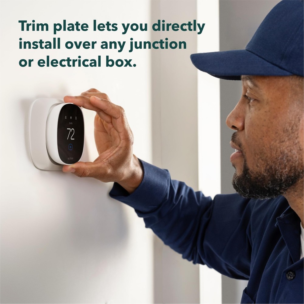 ecobee Trim Plate for Smart Thermostat Essential Only - Programmable White