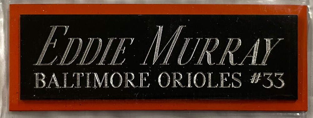 EDDIE MURRAY ORIOLES NAMEPLATE FOR AUTOGRAPHED SIGNED Baseball Display CUBE CASE