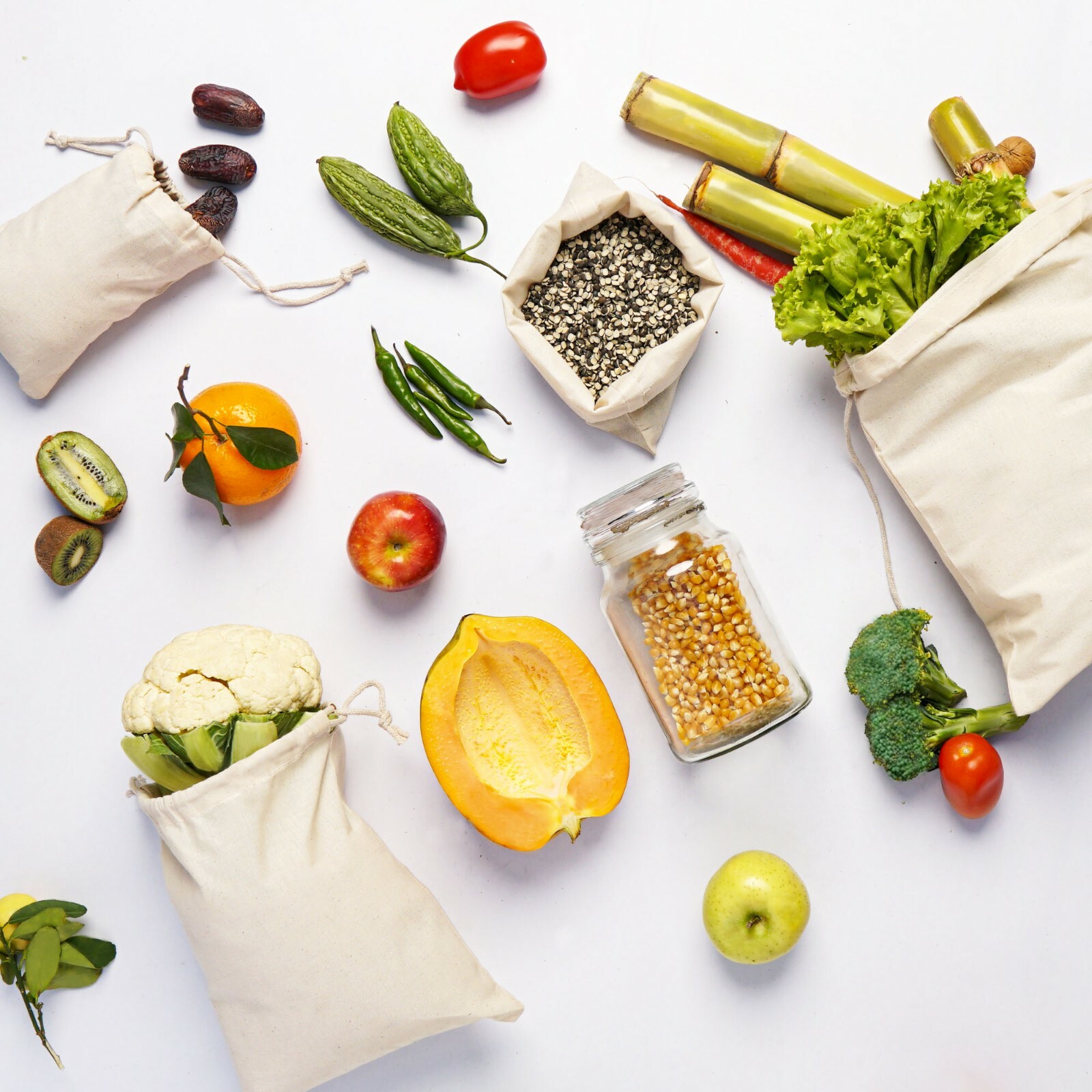 Biglotbags - 24 x 34 Inches Premium 100% Cotton Double Drawstring Muslin Bags