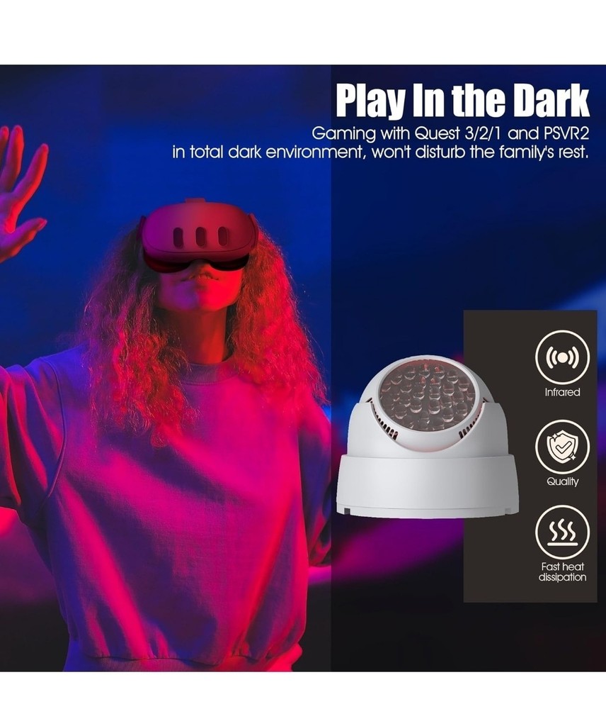 Orzero Ir Illuminator Infrared Light Compatible for Quest 3, Quest, Quest 2,