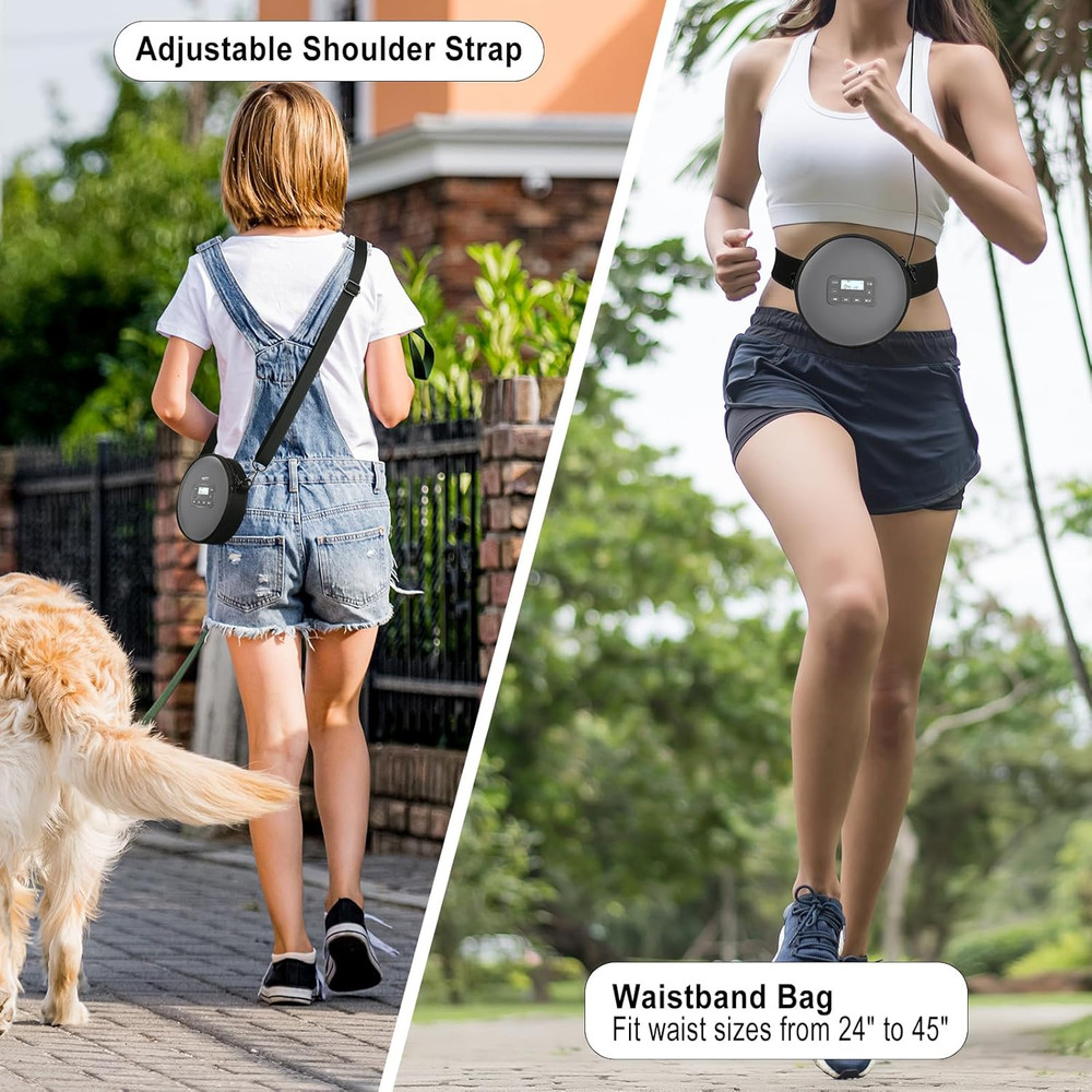 CD Player Storage Bag 6" Disk Case Adjustable Shoulder Strap Waist Band Window