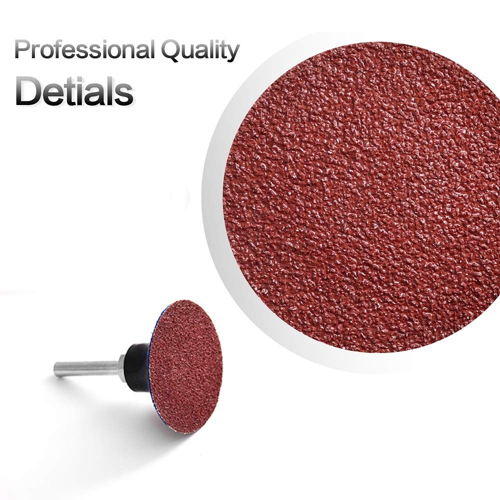Tshya Quick Change Roll Lock Disc, 60 Pcs 36Grit 2 inch Sanding Discs 36 Grit
