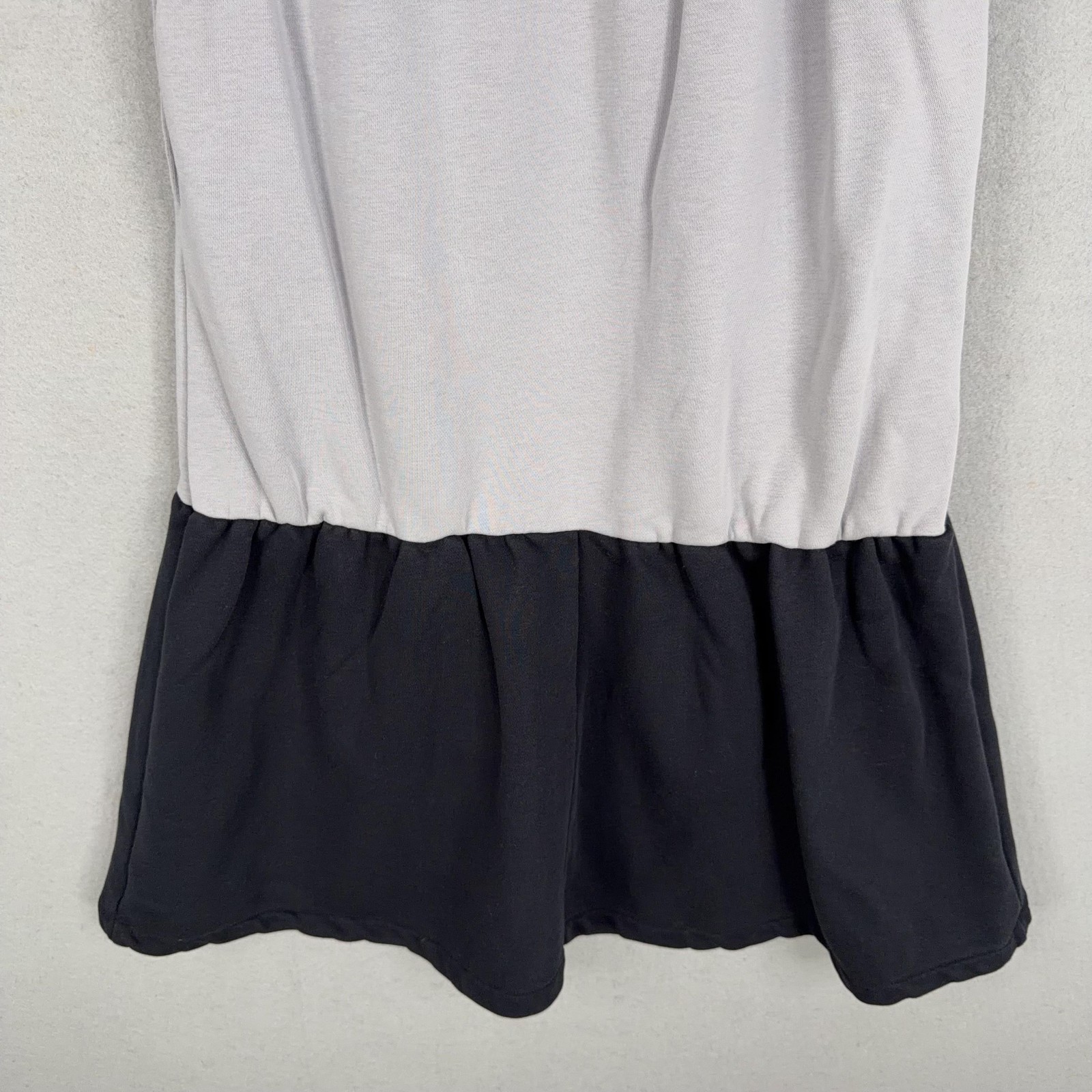 Nike Dress Girls Medium Cream Gray Black Colorblock Sleeveless Just Do It