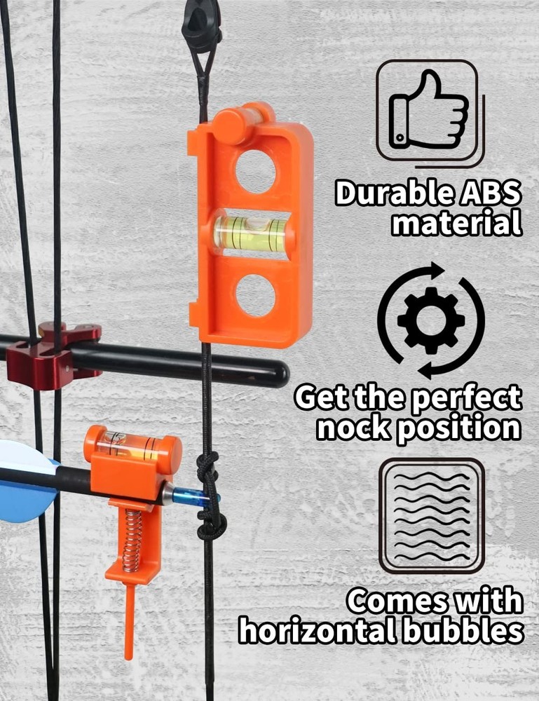 THREE ARCHERS Archery Bow Tuning and Mounting String Level Combo Kit Orange