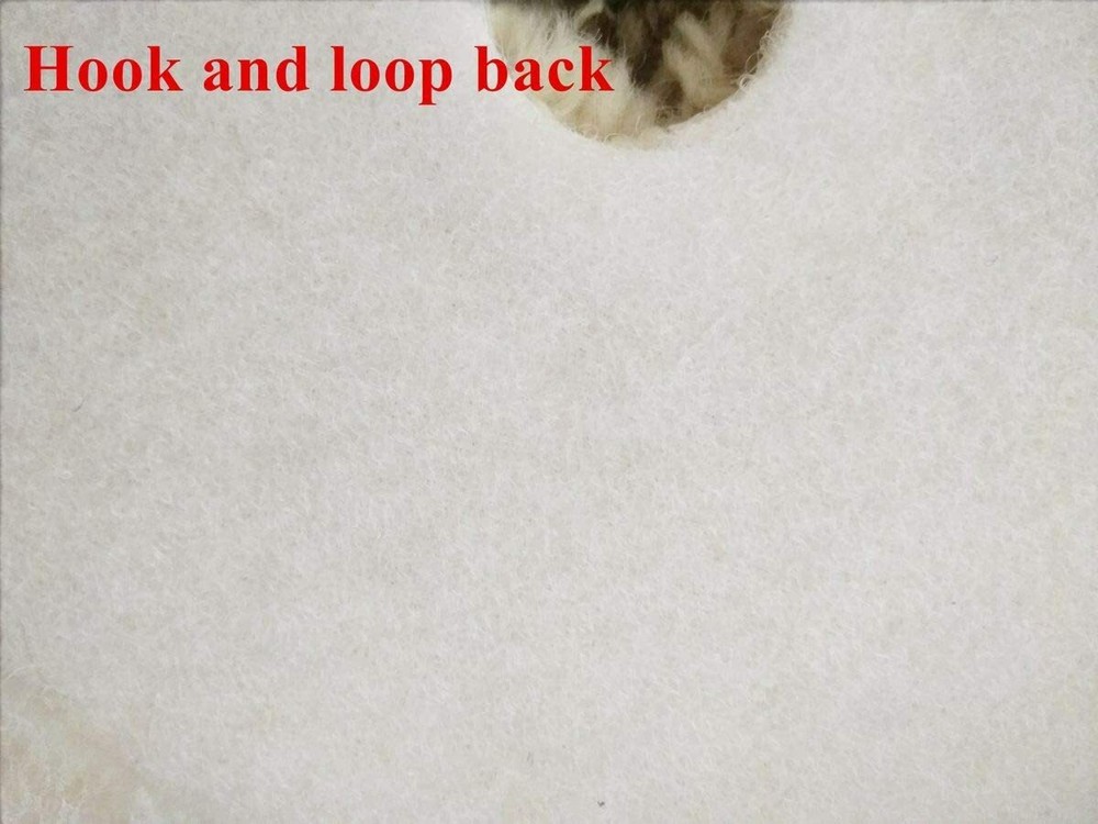 Wool Polishing Pads 7" Buffing Pads with Hook and Loop Back for Compound Cutting