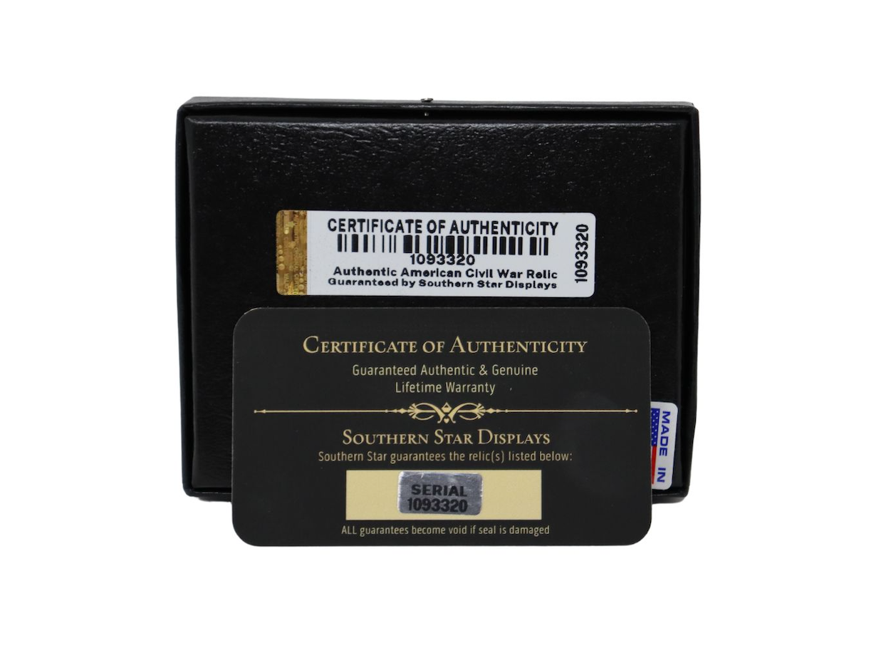 Civil War Bullet from The Battle at Brandy Station VA with Display Case and COA