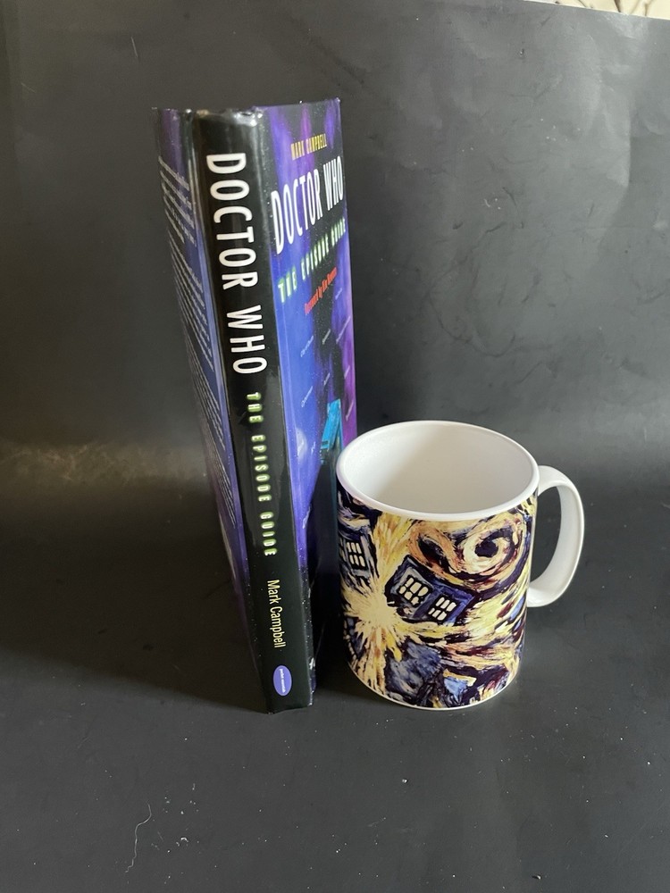 Dr. Who Exploding Tardis 12Oz. Coffee Cup W/Dr. Who Episode Guide Book.