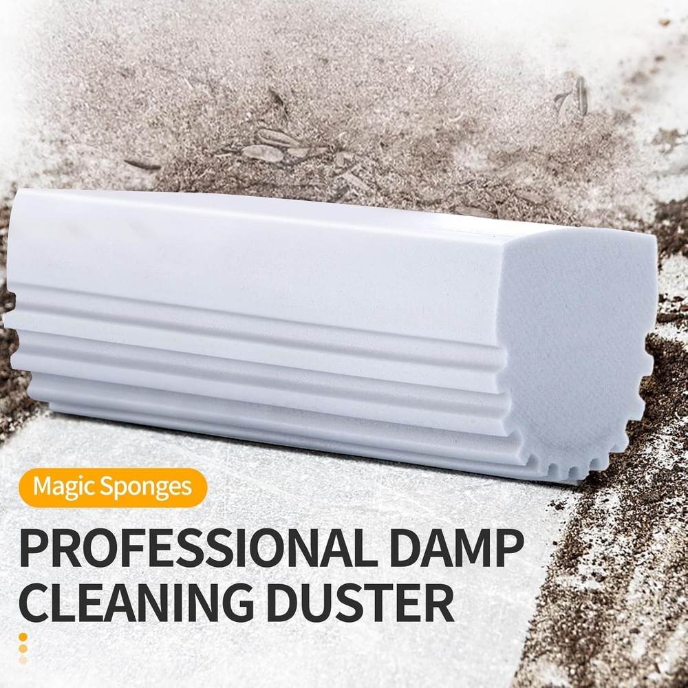 Damp Clean Duster Sponge,4Pack Magic Sponge Eraser,Reusable Damp Dusting Sponge