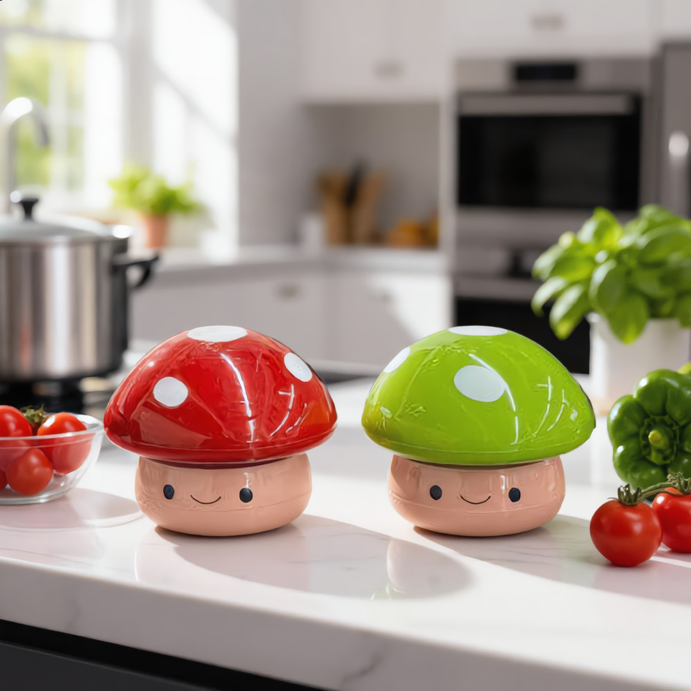 Smiling Mushroom Kitchen Timer 60 Minute Mechanical Countdown Cute Cooking Bake