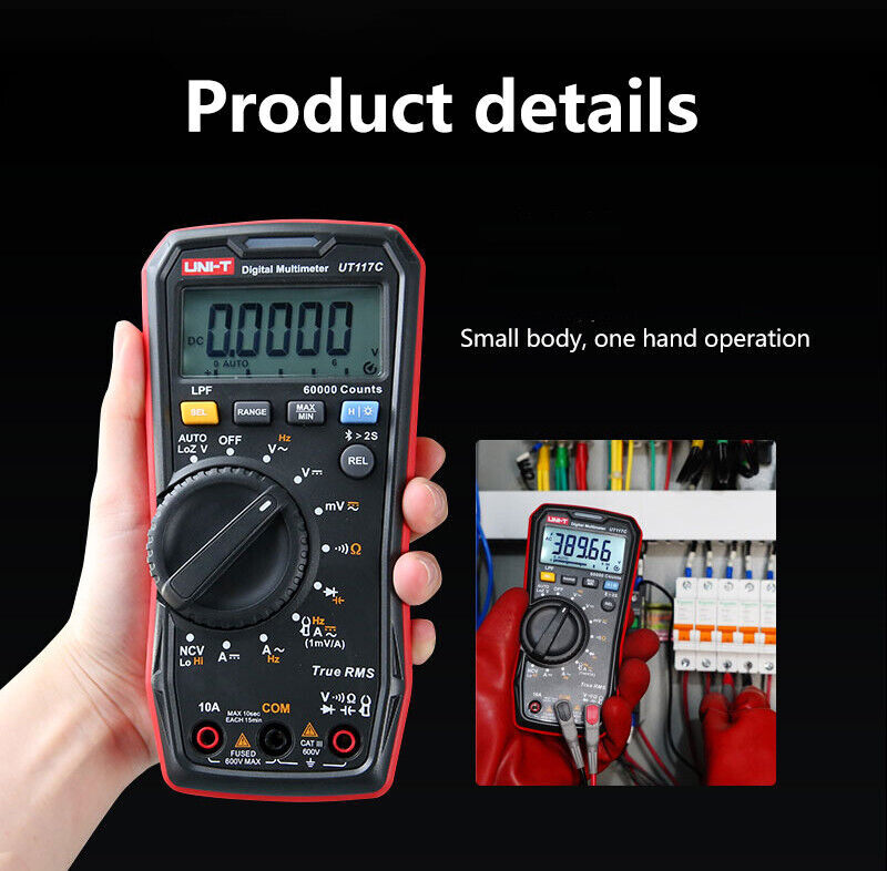 UNI-T UT117C Bluetooth Digital Multimeter True RMS UTCS06A 400A Current Clamp
