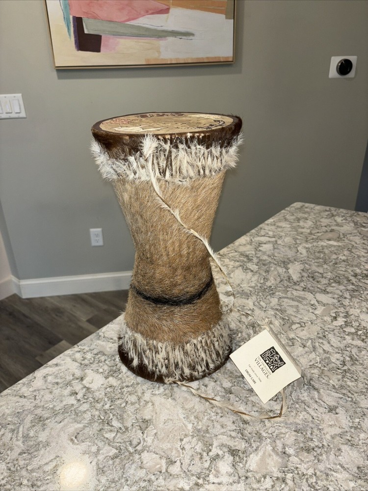 Double Bongo Drum Original Cowhide Leather Functional Instrument