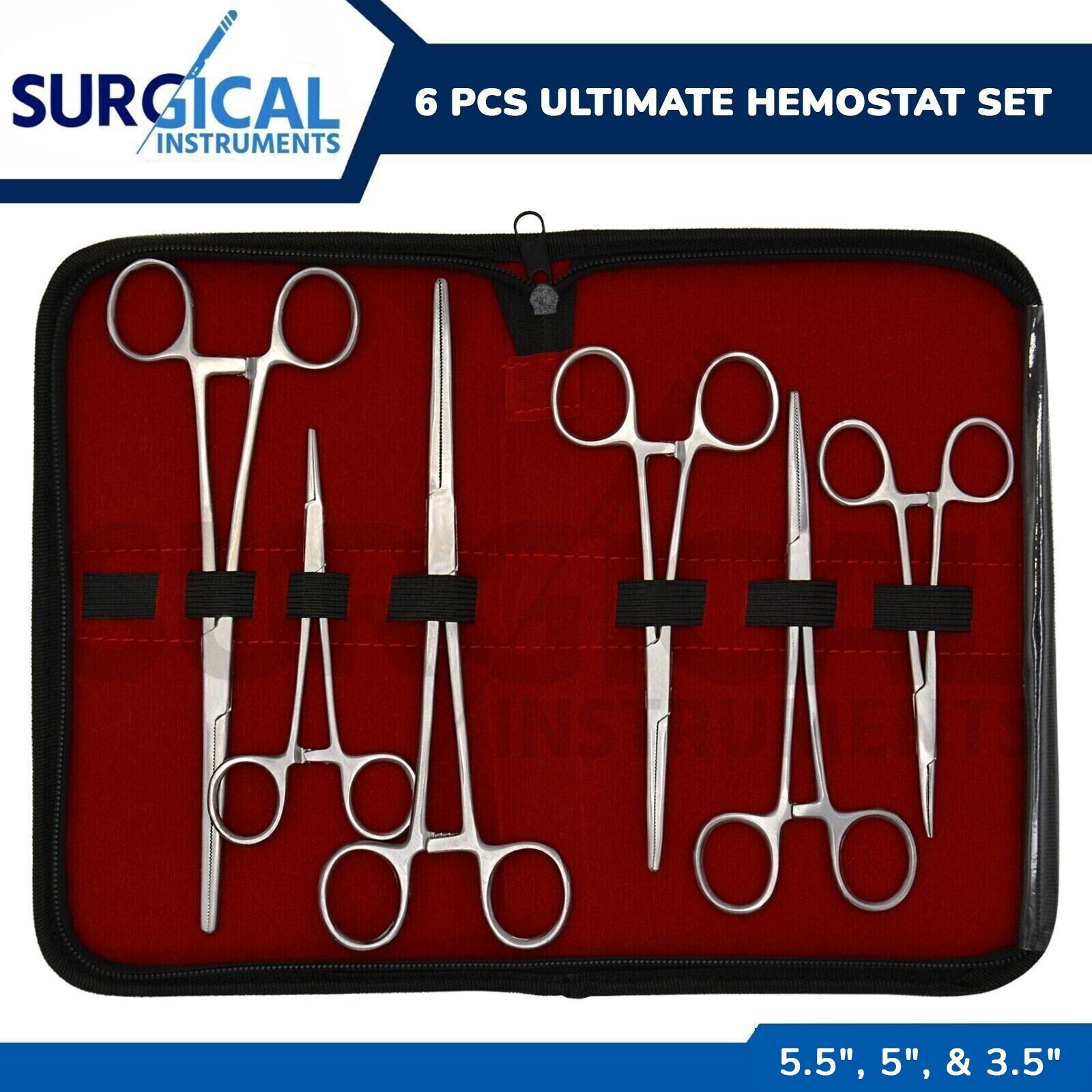 Ultimate Hemostat Kit-2, 6 Piece Ideal for Hobby Tools Set, Electronics, Fishing