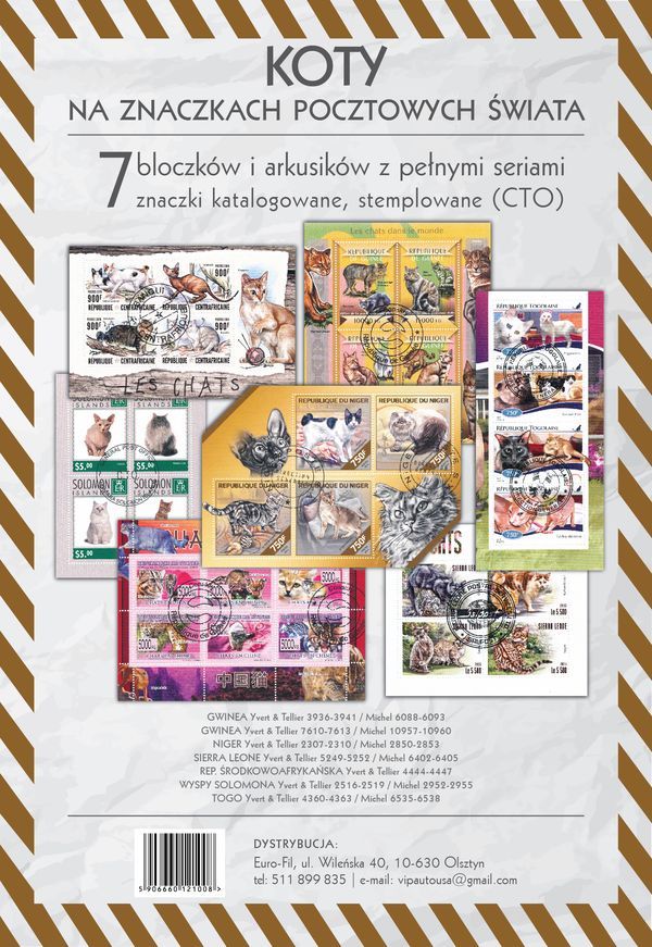 10 diff. topical stamp packets w/ 70 sheets cat. listed (cto) Lot #4