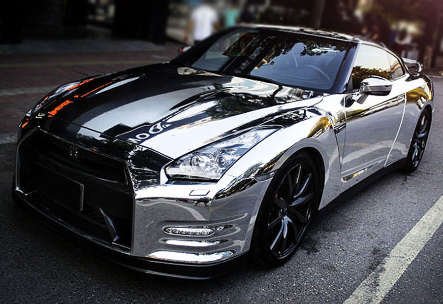 12" x 60" Silver Chrome Mirror Vinyl Film Wrap Sticker Stretchable 1ft x 5ft