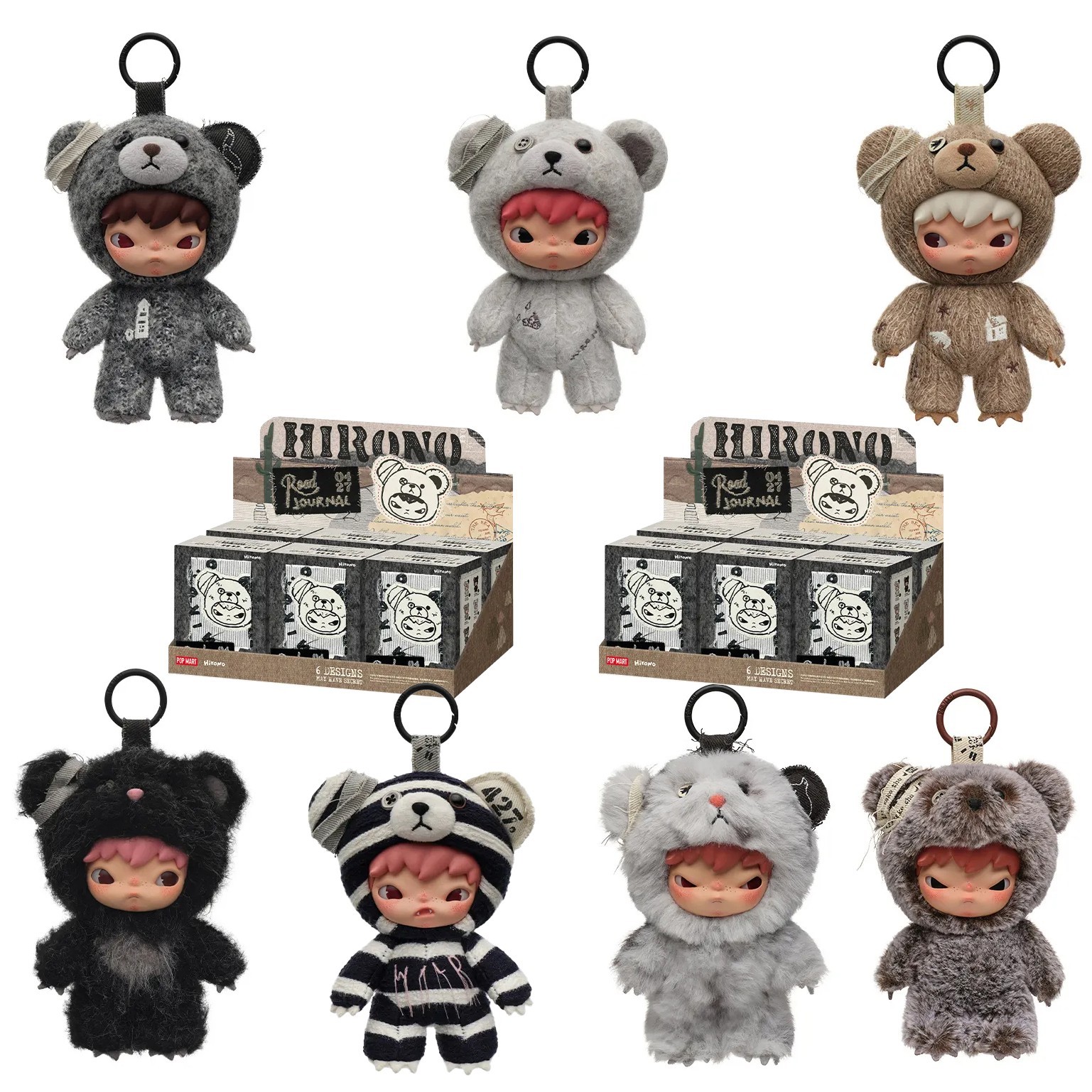POP MART x Hirono Road Journal Series Plush Pendant Confirmed Figure in Open Box
