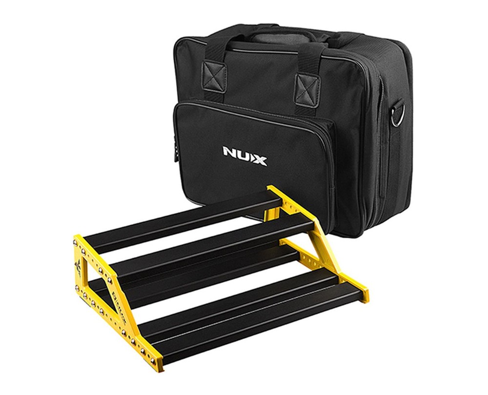NUX Bumblebee Medium Pedalboard w/ Bag + Gator Patch Cable 3 Pack